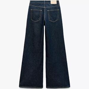 Zara Dark Blue Flare & Wide Leg Jeans